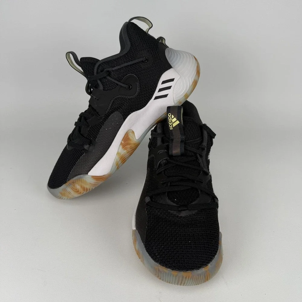 GY6416 Mens Adidas HARDEN STEPBACK 3 BASKETBALL‎ BLACK MARBLED GREY CARBON SZ 7